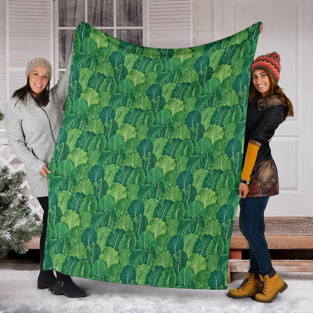 Cabbage Pattern Print Design 02 Premium Blanket