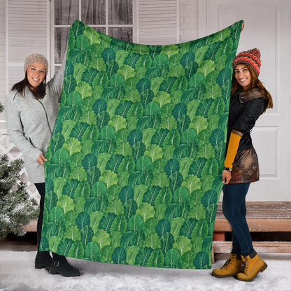 Cabbage Pattern Print Design 02 Premium Blanket