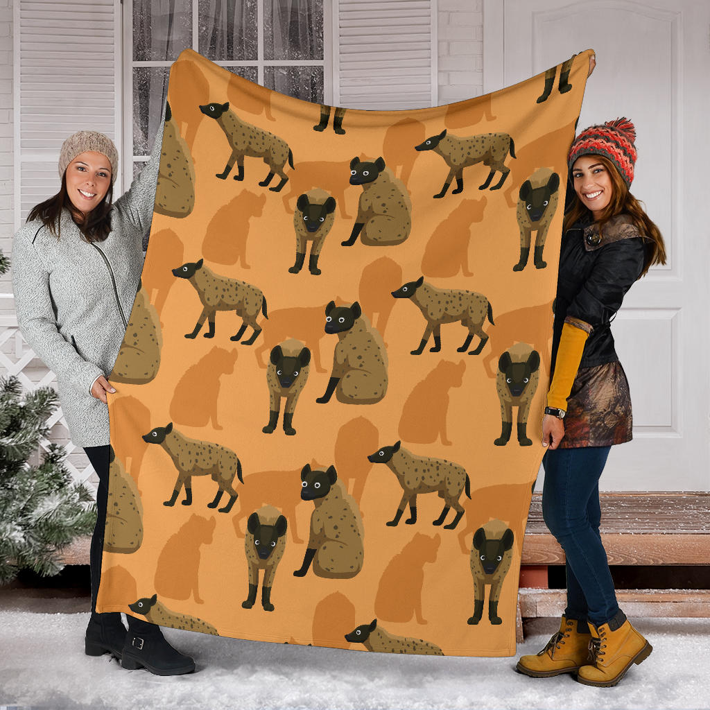 Hyena Pattern Print Design 01 Premium Blanket