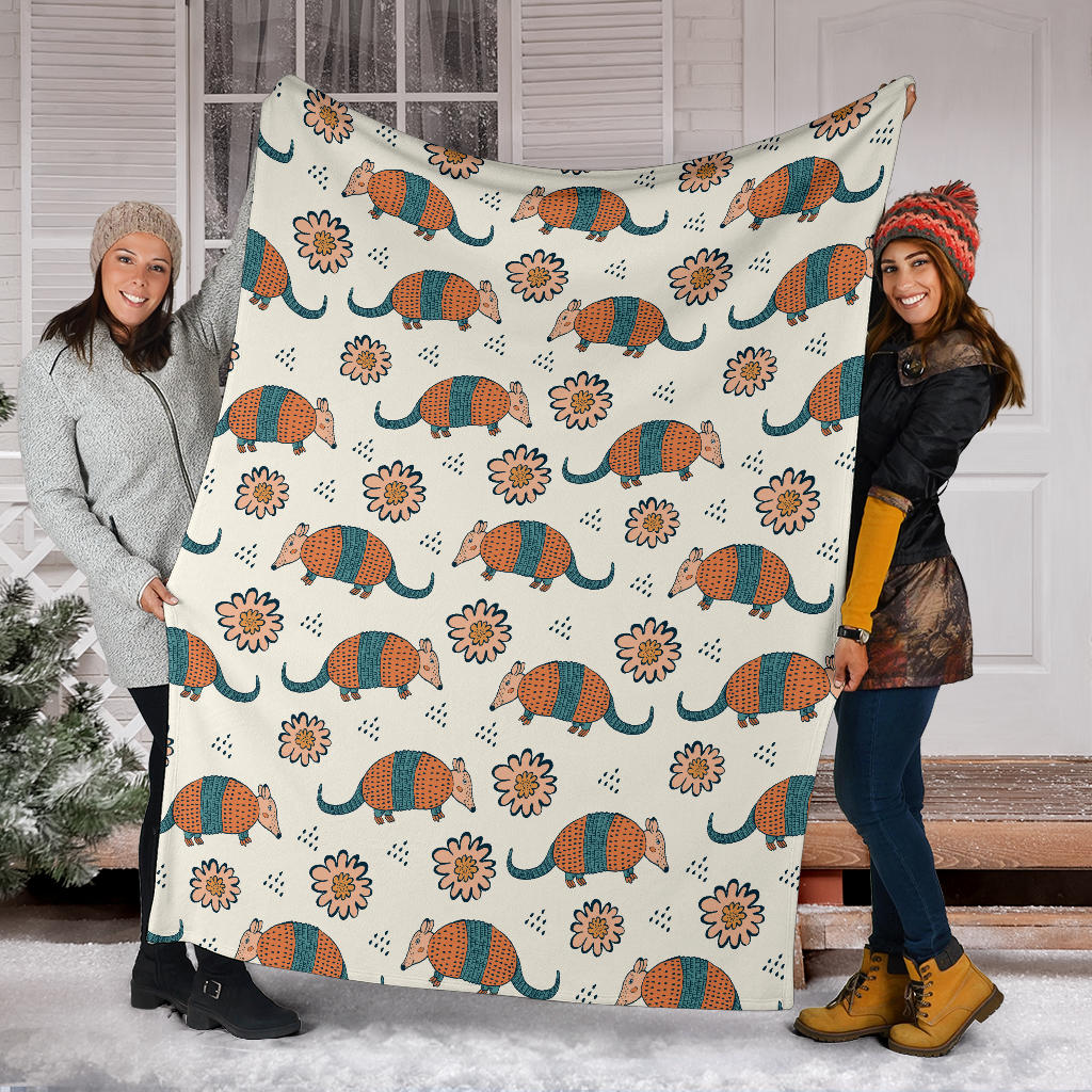 Armadillo Pattern Print Design 02 Premium Blanket