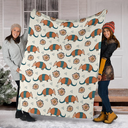 Armadillo Pattern Print Design 02 Premium Blanket