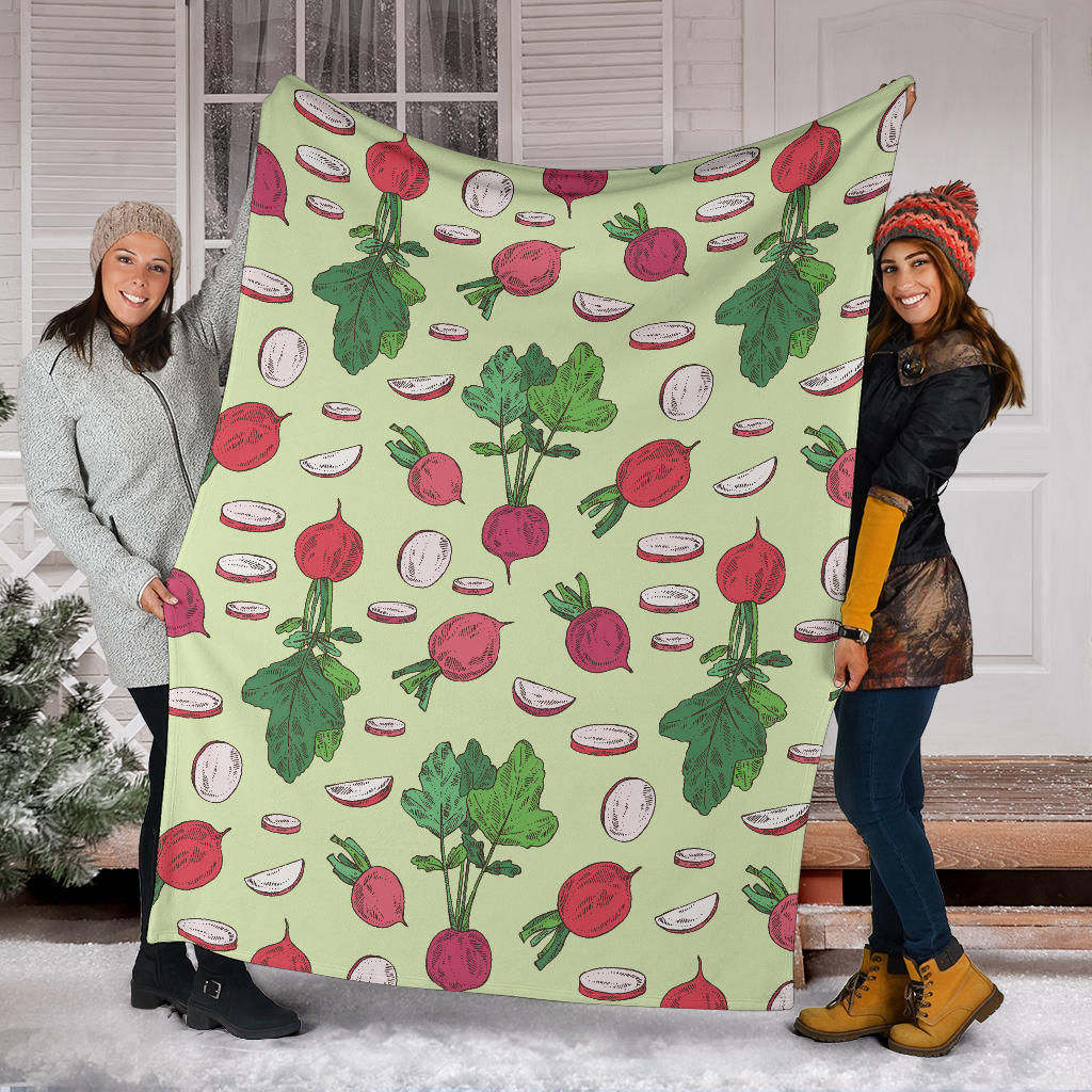 Radish Pattern Print Design A04 Premium Blanket