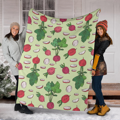 Radish Pattern Print Design A04 Premium Blanket