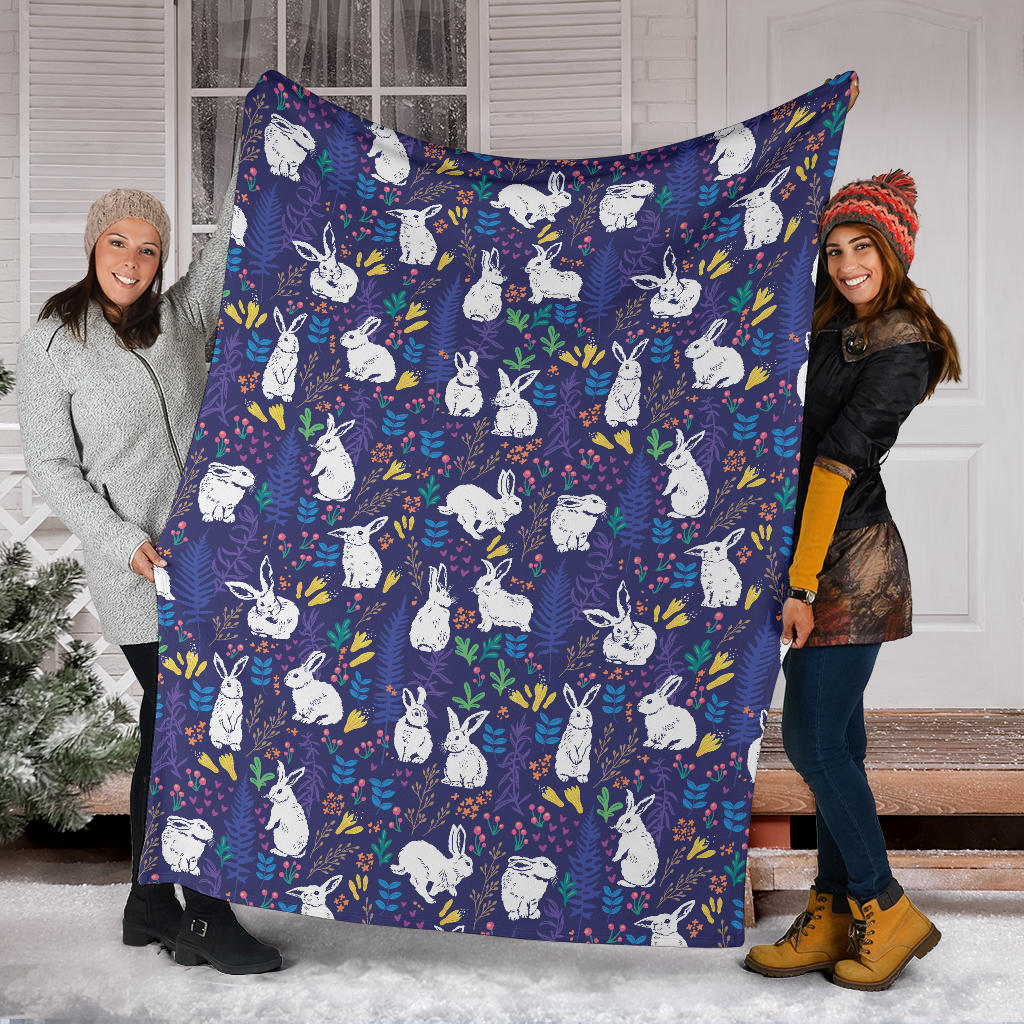 Bunny Pattern Print Design 01 Premium Blanket