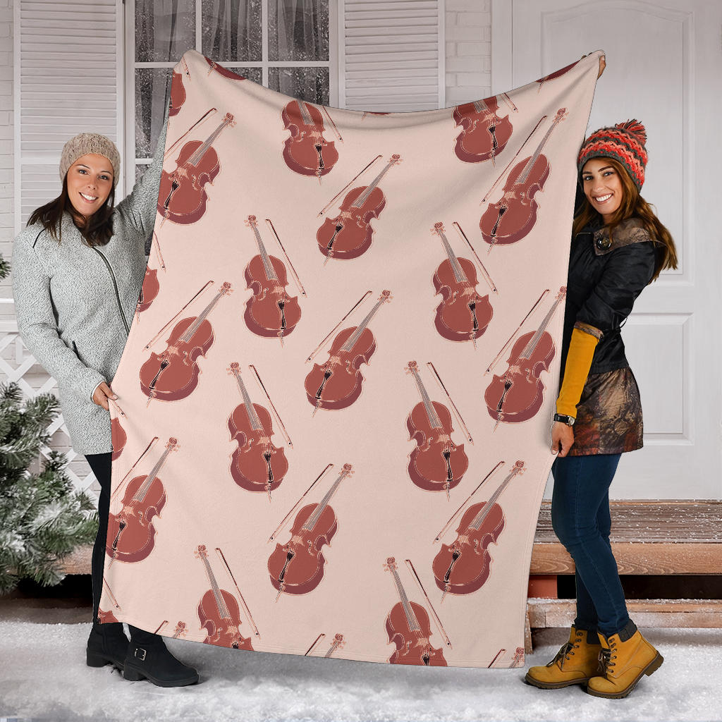 Cello Pattern Print Design 03 Premium Blanket