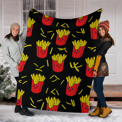 French Fried Pattern Print Design 03 Premium Blanket