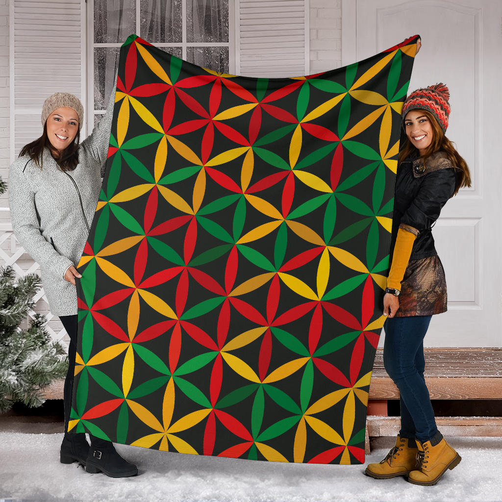 Rasta Pattern Print Design A04 Premium Blanket