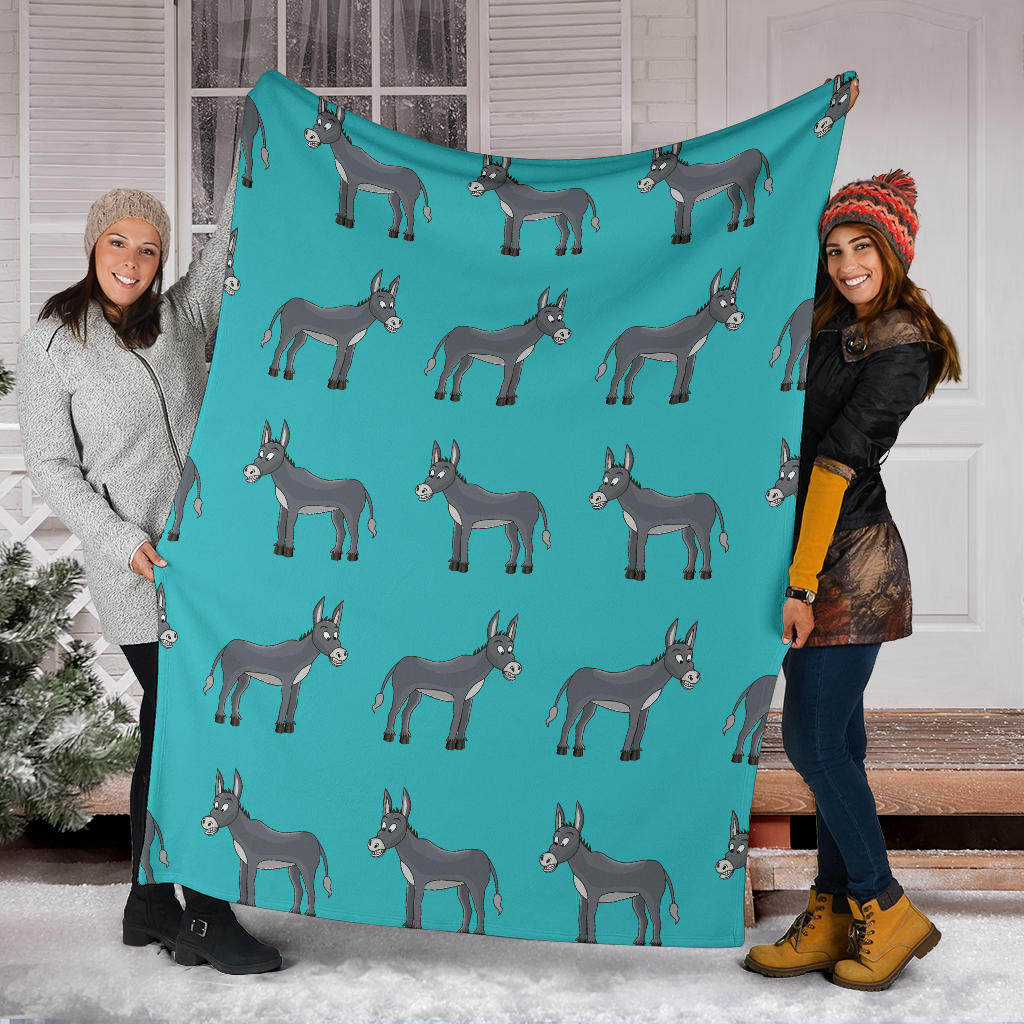 Donkey Pattern Print Design 01 Premium Blanket