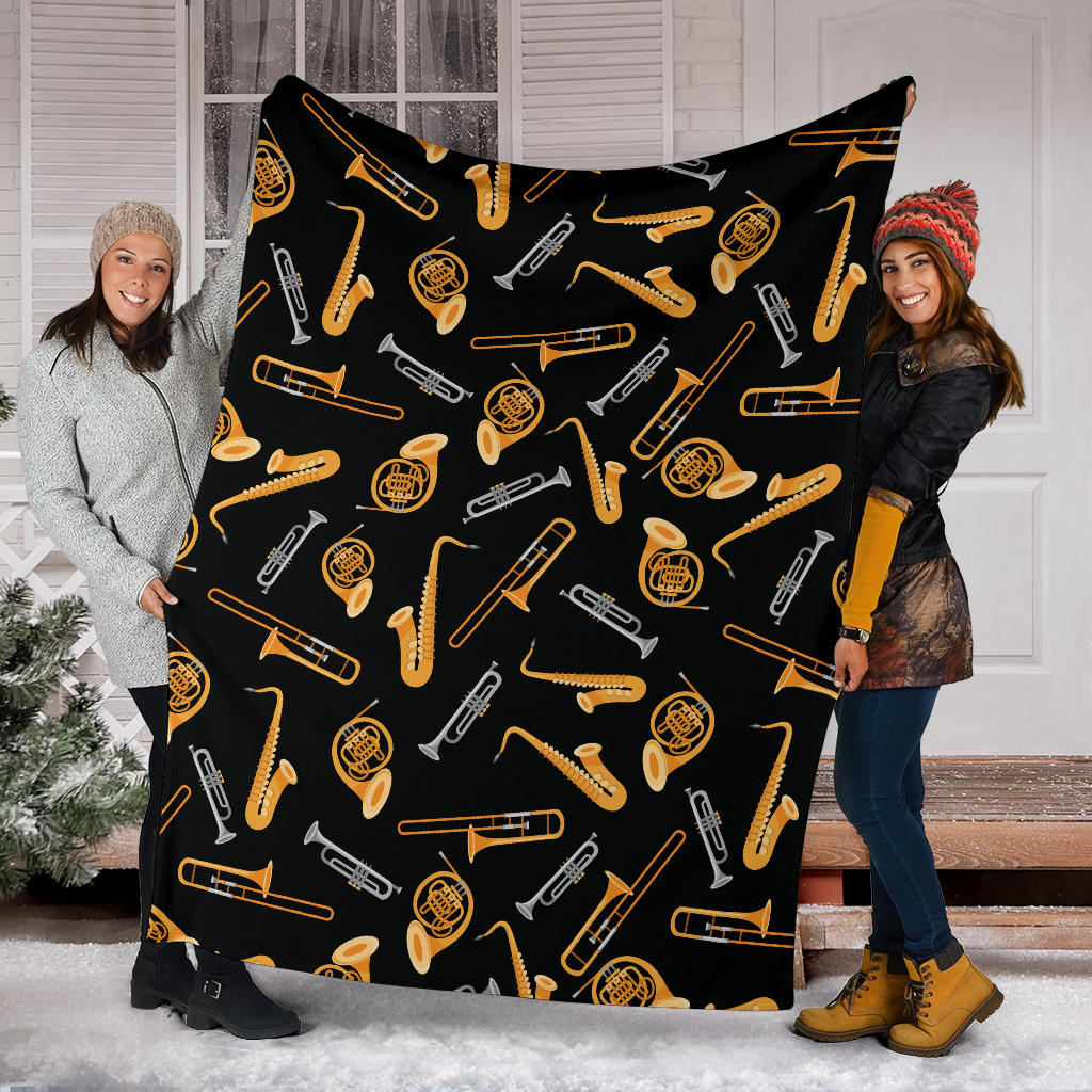 Jazz Pattern Print Design 01 Premium Blanket