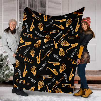 Jazz Pattern Print Design 01 Premium Blanket