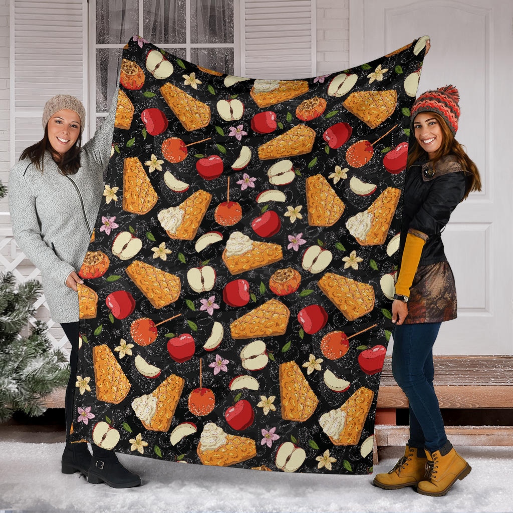 Apple Pie Pattern Print Design 01 Premium Blanket