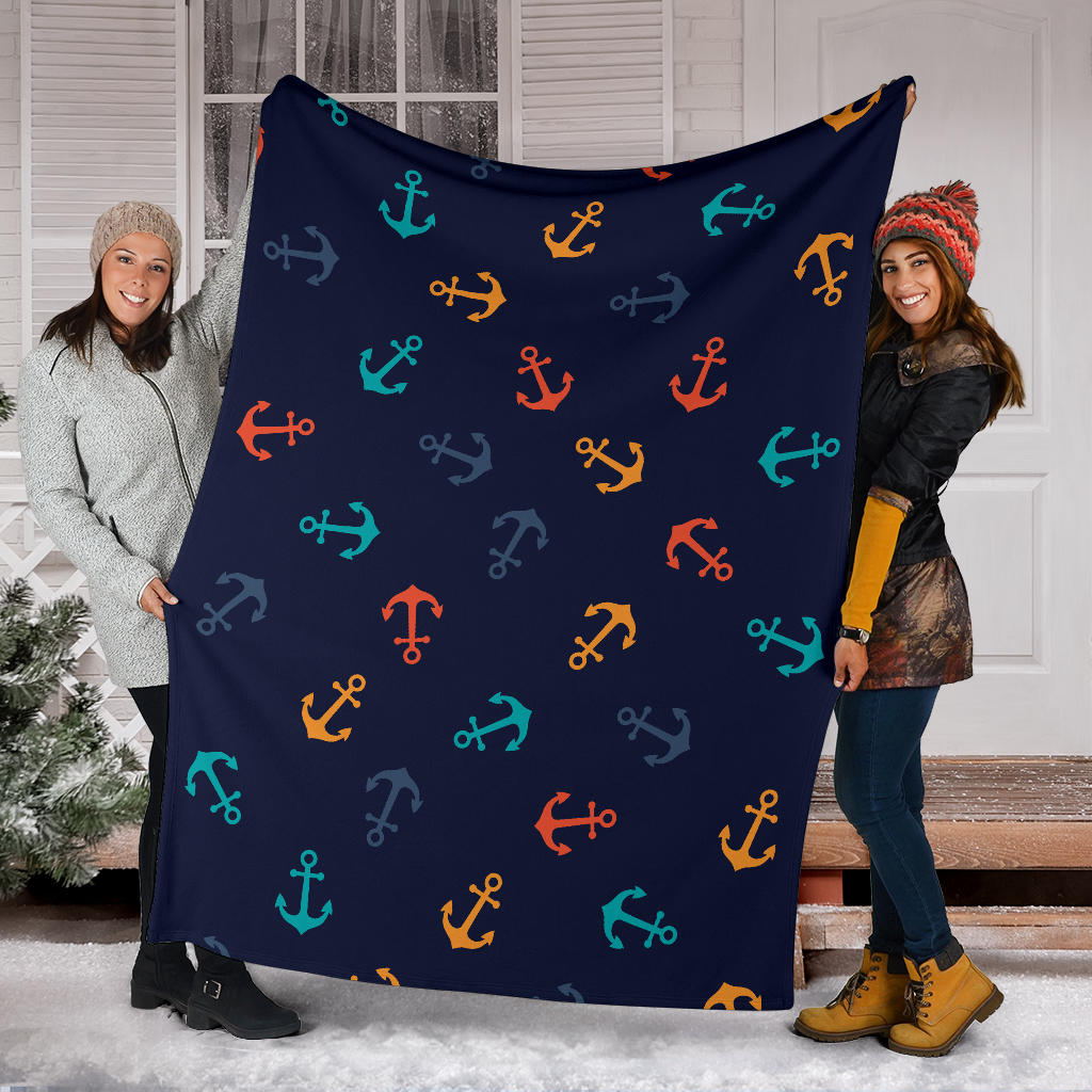 Anchor Pattern Print Design 05 Premium Blanket