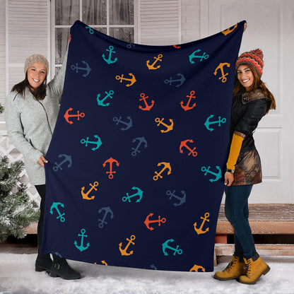 Anchor Pattern Print Design 05 Premium Blanket