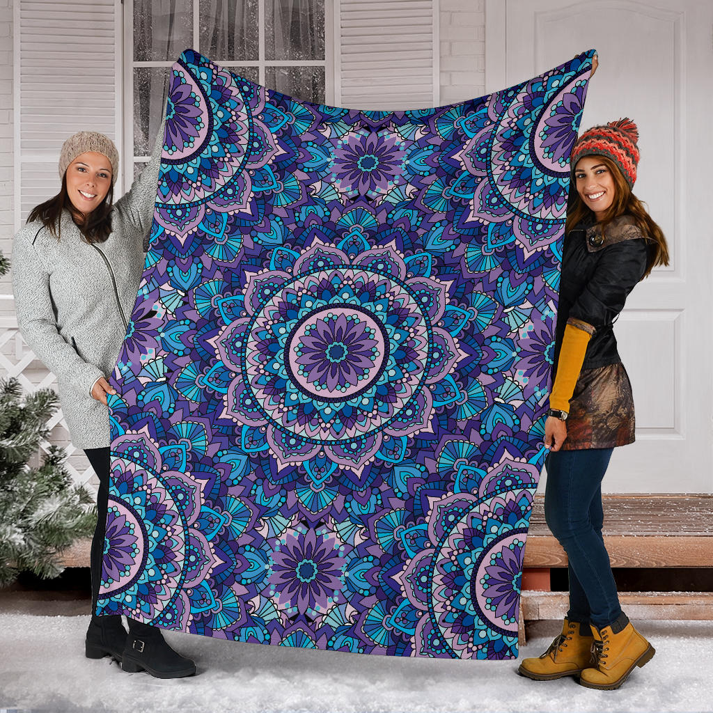 Mandala Pattern Print Design 04 Premium Blanket