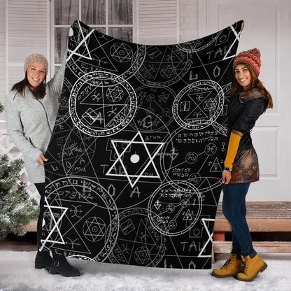 Pentagram Pattern Print Design A01 Premium Blanket
