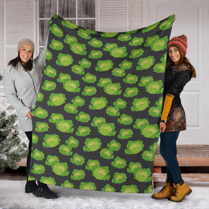 Cabbage Pattern Print Design 01 Premium Blanket