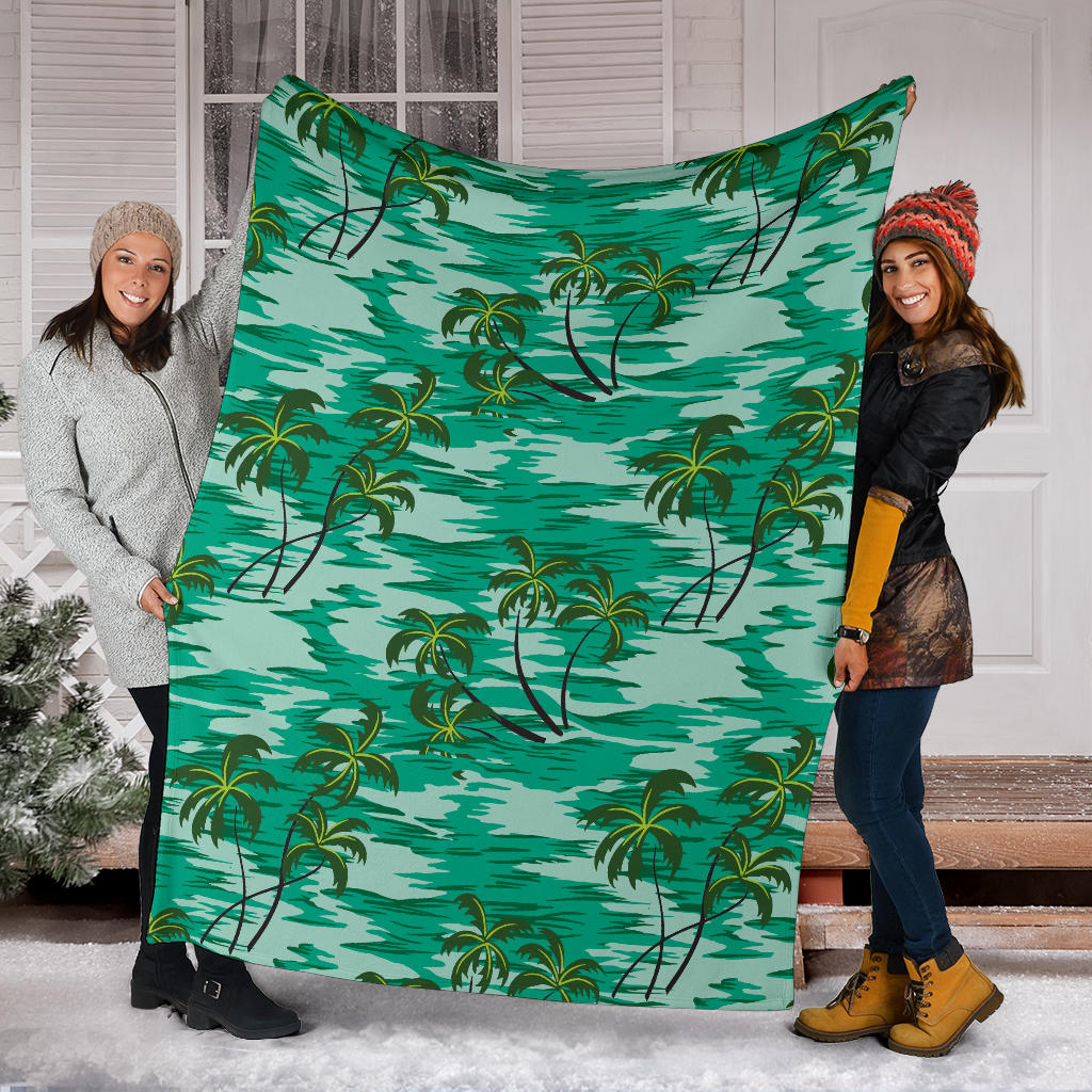 Palm Tree Pattern Print Design A01 Premium Blanket