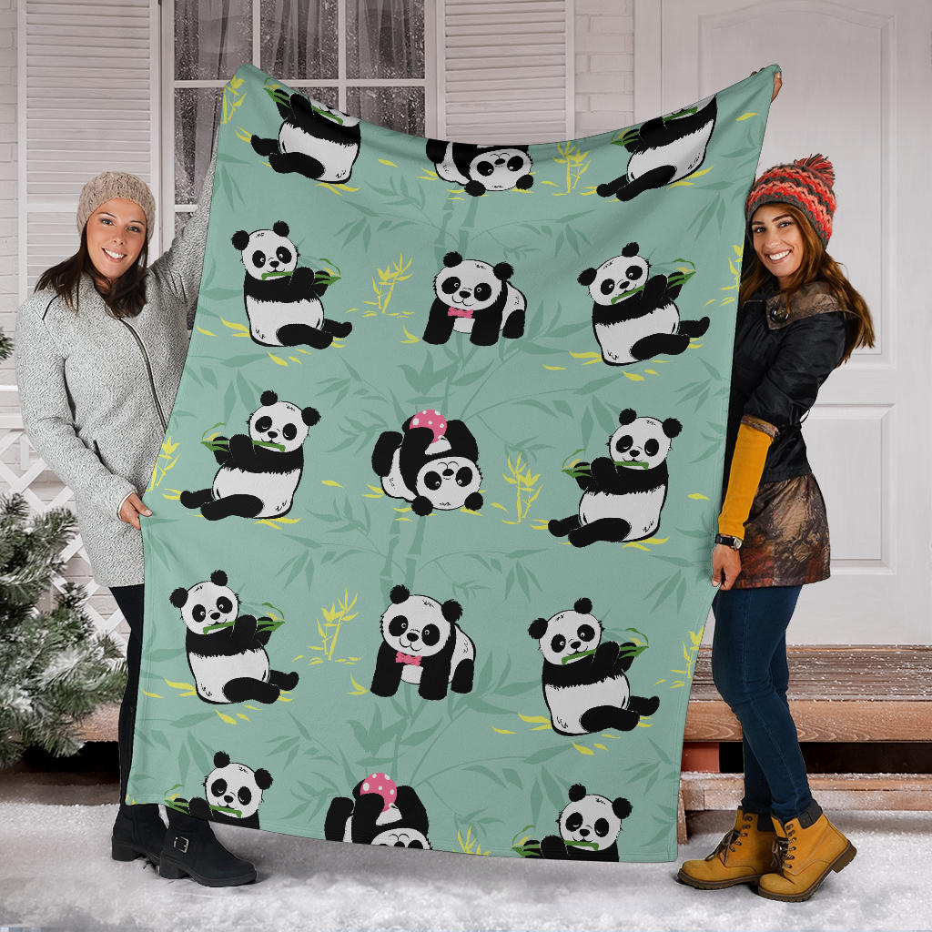Panda Pattern Print Design A05 Premium Blanket