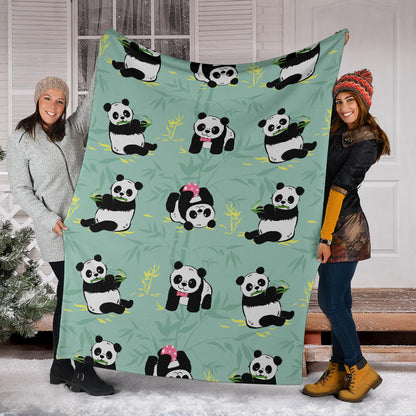 Panda Pattern Print Design A05 Premium Blanket