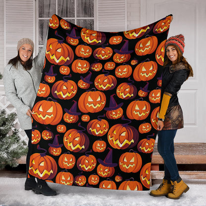Halloween Pattern Print Design 04 Premium Blanket