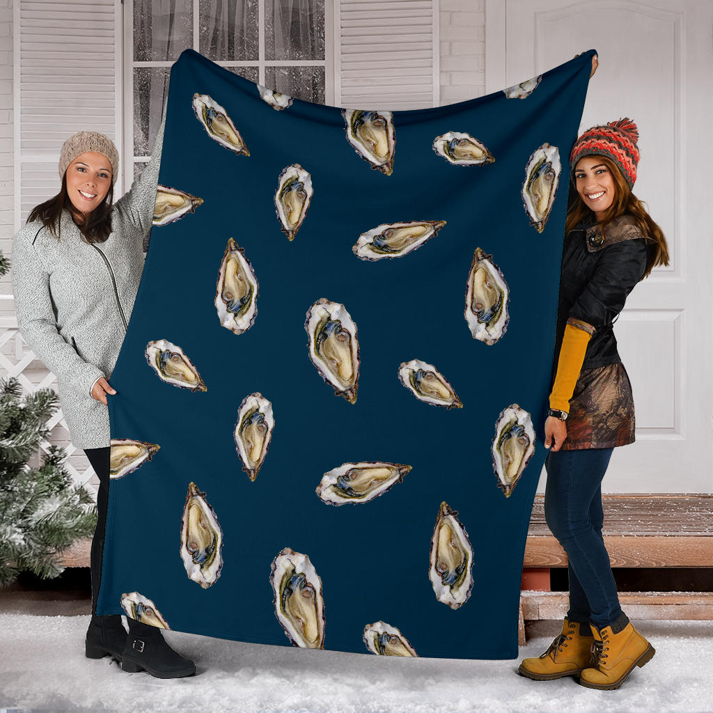 Oyster Pattern Print Design 03 Premium Blanket