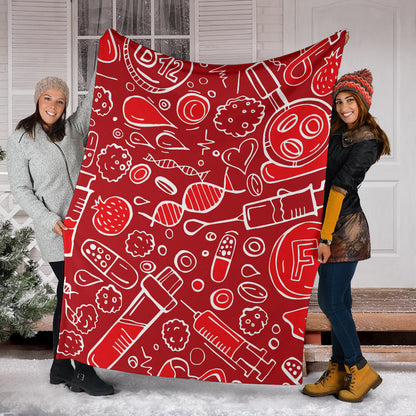 Phlebotomist Pattern Print Design A02 Premium Blanket