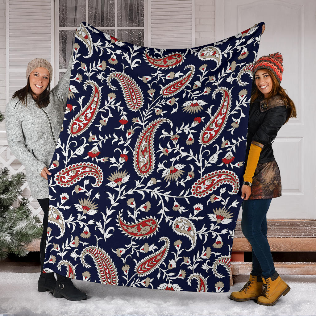 Paisley Pattern Print Design A05 Premium Blanket