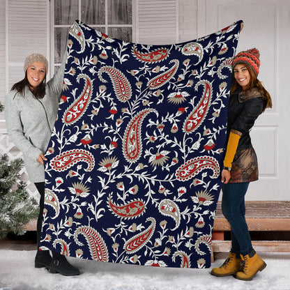 Paisley Pattern Print Design A05 Premium Blanket