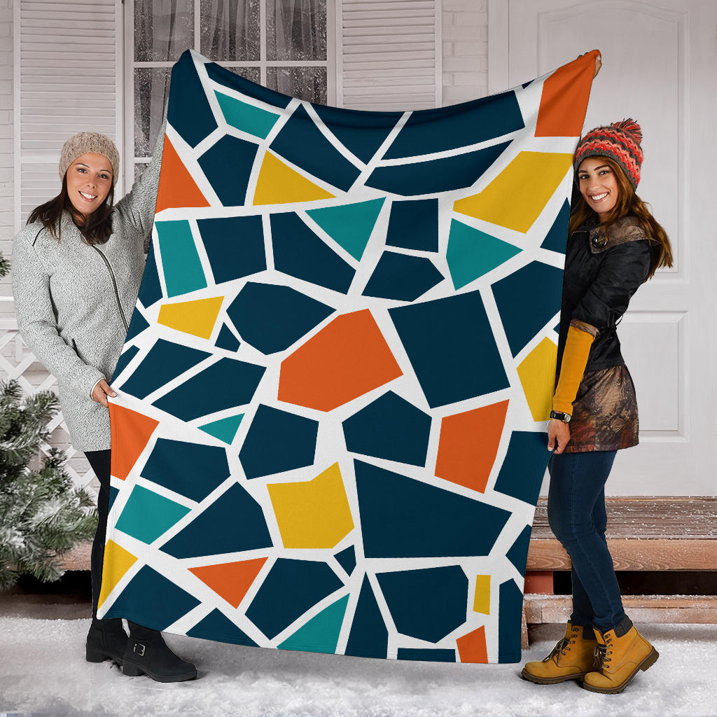 Mosaic Pattern Print Design 02 Premium Blanket