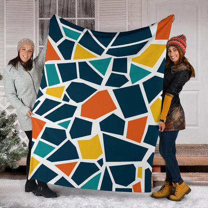 Mosaic Pattern Print Design 02 Premium Blanket