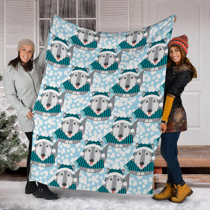 Alaskan Malamute Pattern Print Design 01 Premium Blanket
