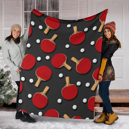 Ping Pong Pattern Print Design A05 Premium Blanket
