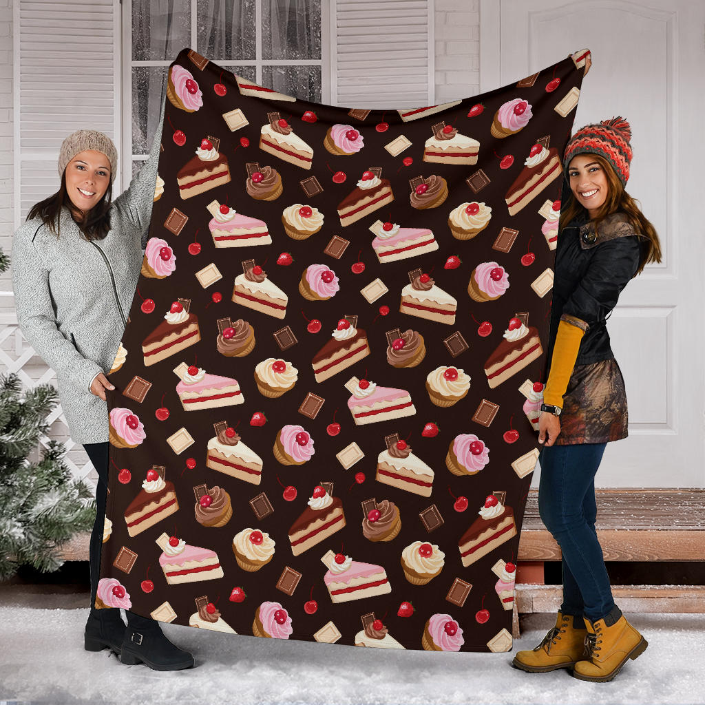 Cake Pattern Print Design 04 Premium Blanket