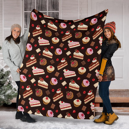 Cake Pattern Print Design 04 Premium Blanket