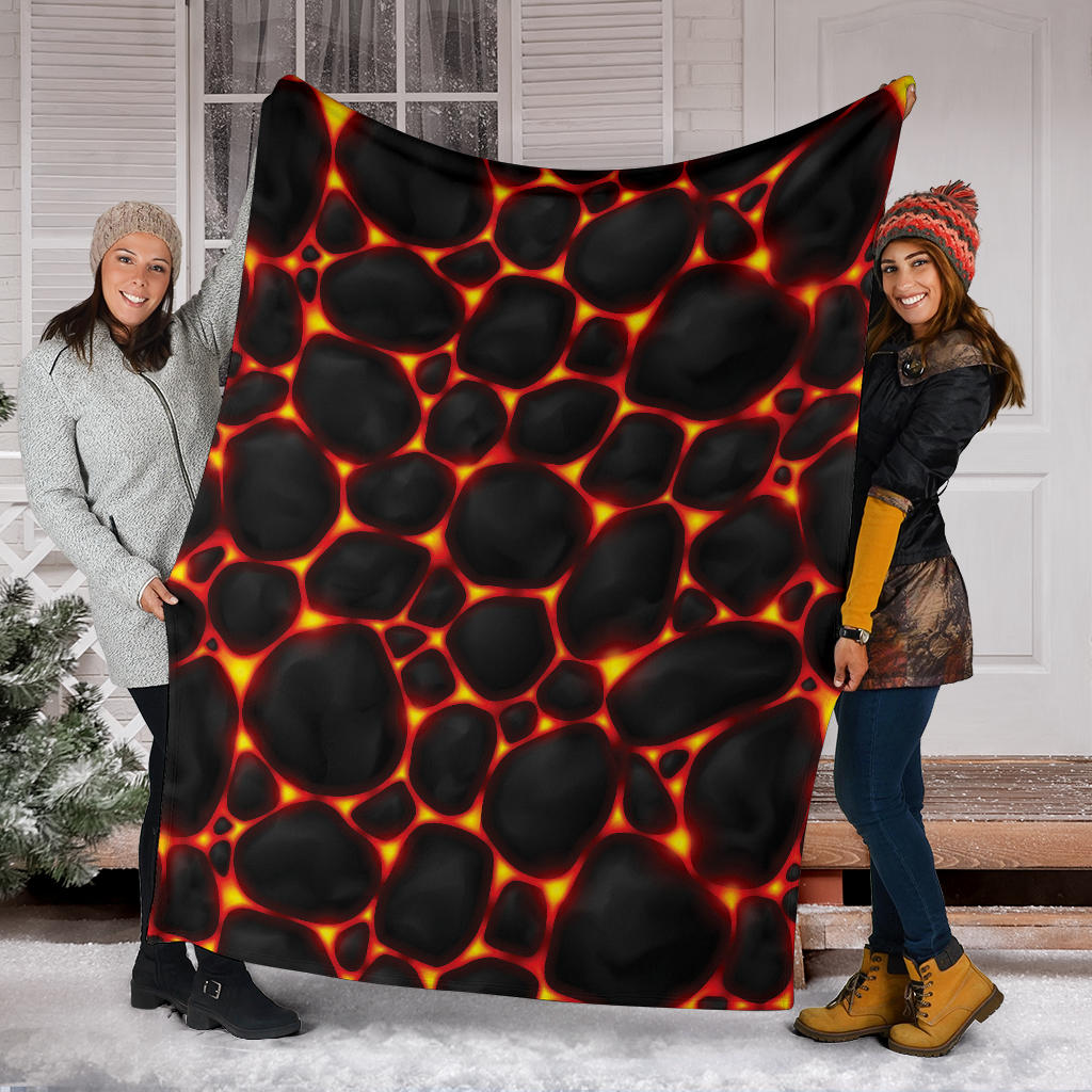 Lava Pattern Print Design 01 Premium Blanket
