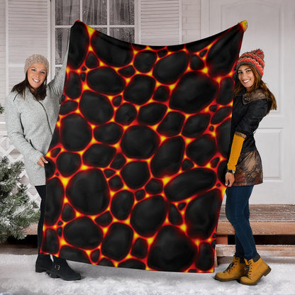 Lava Pattern Print Design 01 Premium Blanket