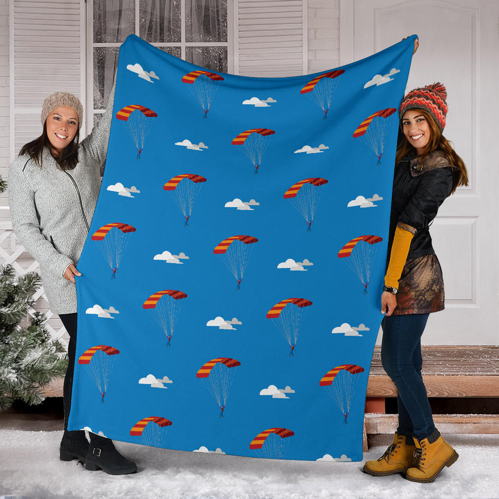 Skydiving Pattern Print Design 02 Premium Blanket