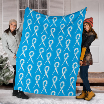 Prostate cancer Pattern Print Design A03 Premium Blanket