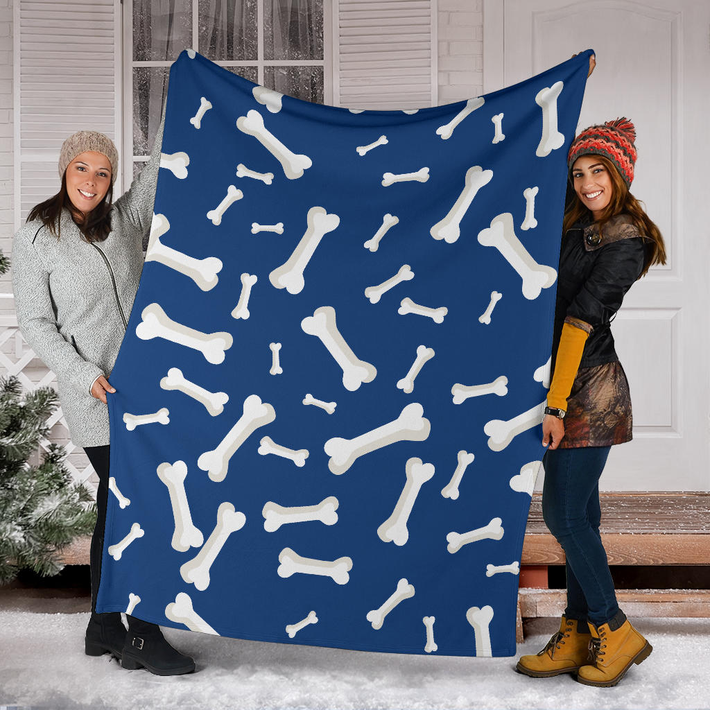 Dog Bone Pattern Print Design 03 Premium Blanket