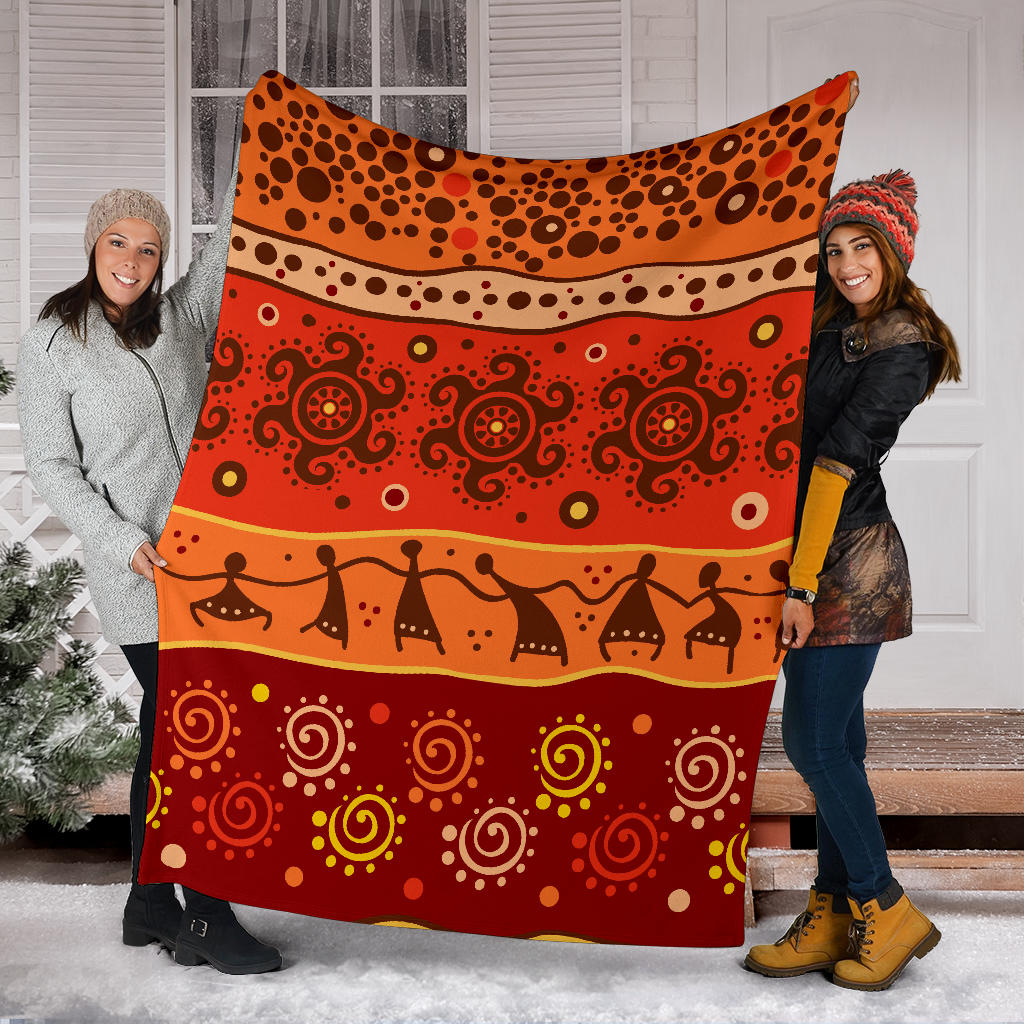 African Pattern Print Design 04 Premium Blanket