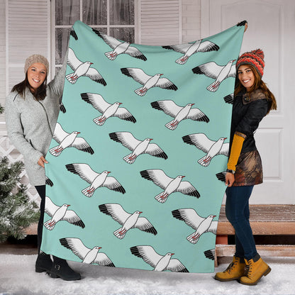 Pigeon Pattern Print Design 02 Premium Blanket