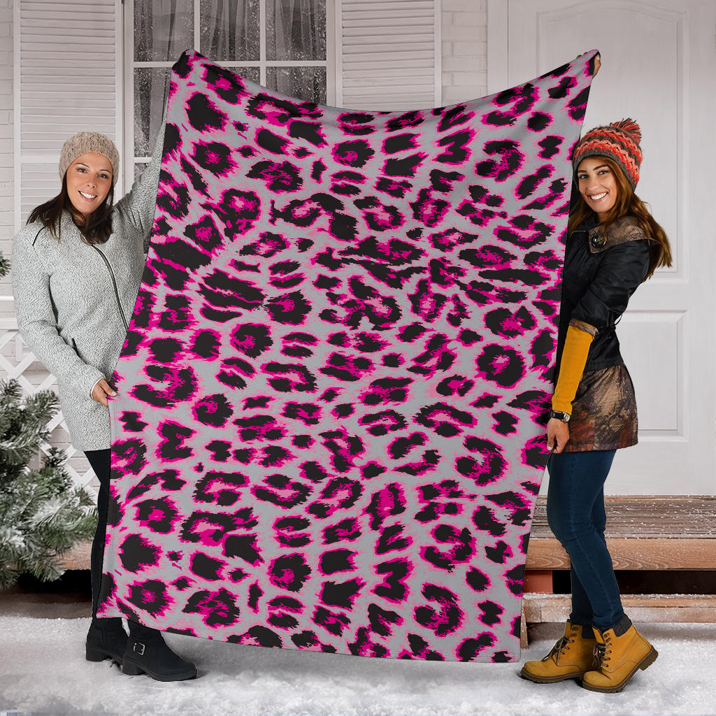 Leopard Pattern Print Design 02 Premium Blanket