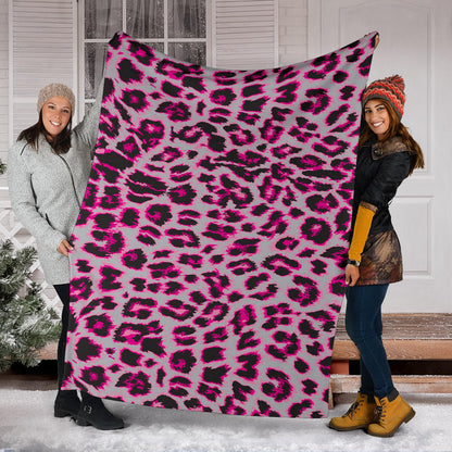 Leopard Pattern Print Design 02 Premium Blanket