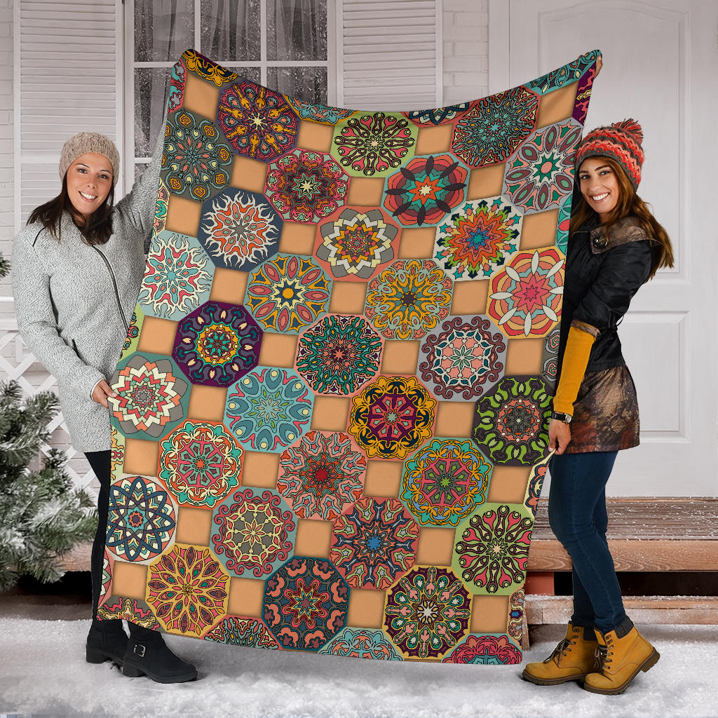 Boho Pattern Print Design 07 Premium Blanket