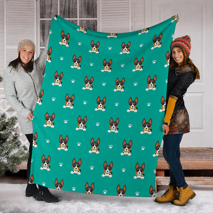 Basenji Pattern Print Design 03 Premium Blanket