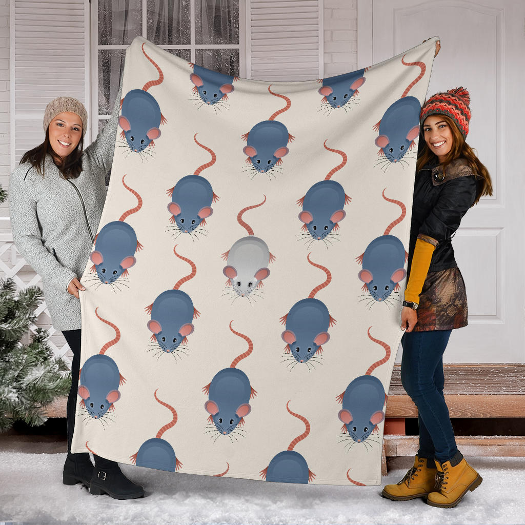 Rat Pattern Print Design 03 Premium Blanket