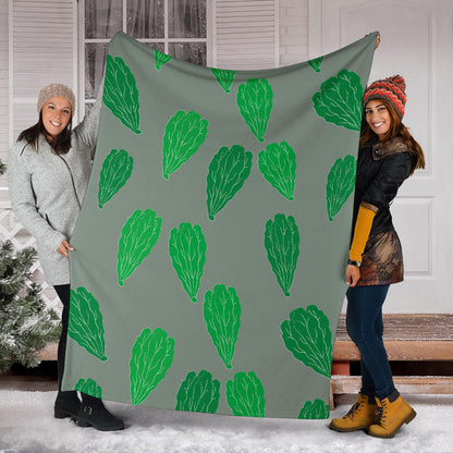 Lettuce Pattern Print Design 02 Premium Blanket