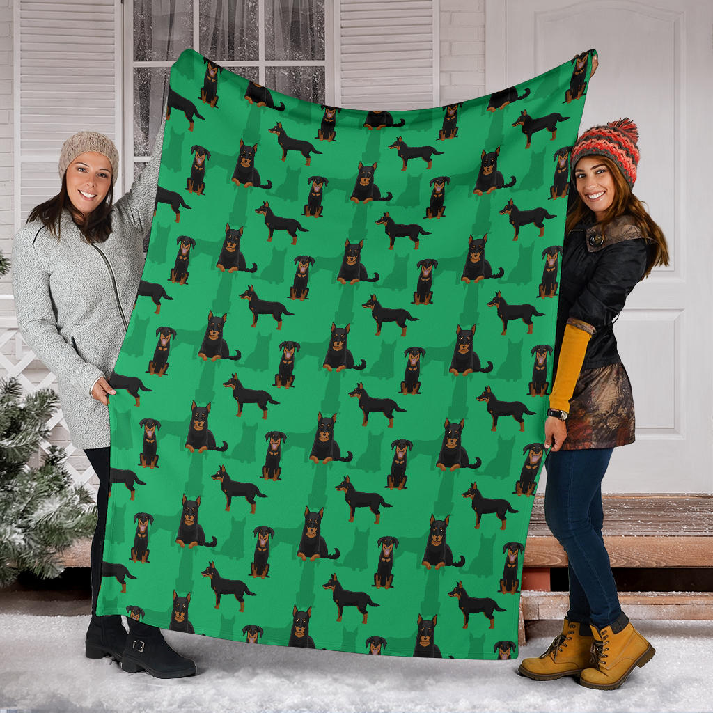 Beauceron Pattern Print Design 01 Premium Blanket
