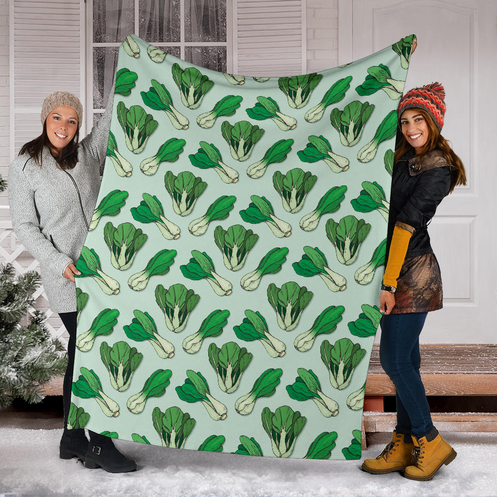 Bok Choy Pattern Print Design 01 Premium Blanket