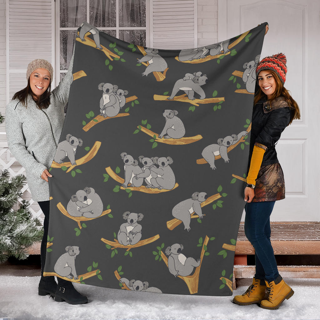 Koala Pattern Print Design 07 Premium Blanket